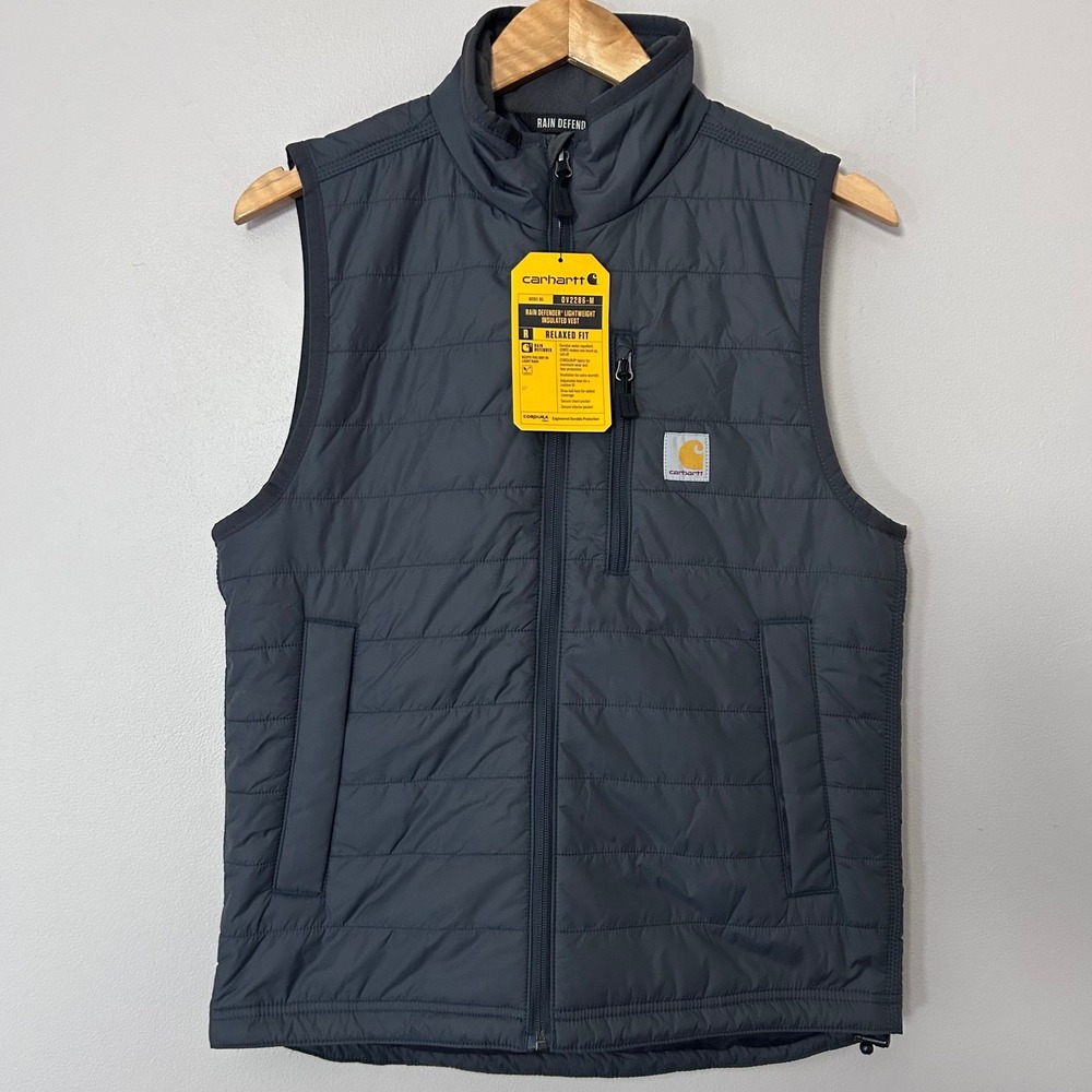 Carhartt Gilliam Vest Mens Small Shadow Gray Rain Defender Insulated NWT